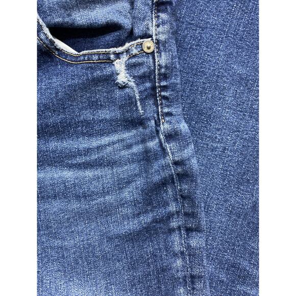 AG Mari Crop Jeans Womens 27 Blue High Rise Slim Straight Raw Hem Stretch Denim - Picture 11 of 16